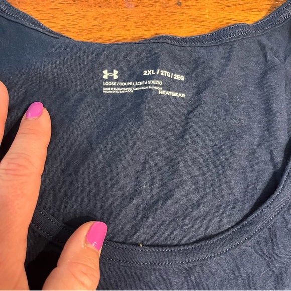 Under Armour Navy Blue Tank Top size 2XL - Picture 2 of 5